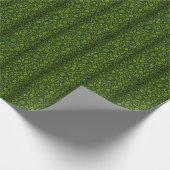 Papier Cadeau motif d'art floral éclat vert complexe (Coin)