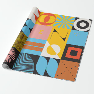 Papier Cadeau Motif d'art néo-moderniste réalisé avec g abstrait