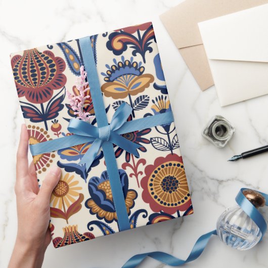 Papier Cadeau Motif d'art populaire (Cadeaux)