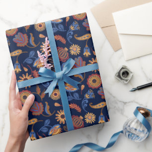 Papier Cadeau Motif d'art populaire