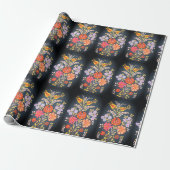 Papier Cadeau Motif d'art populaire sud-hongrois (Déroulé)