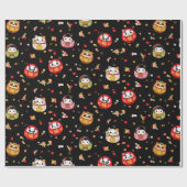 Papier Cadeau Motif daruma mignon (Plat)