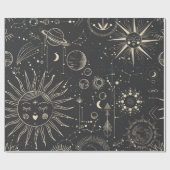 Papier Cadeau Motif d'astronomie (Plat)