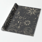 Papier Cadeau Motif d'astronomie (Déroulé)