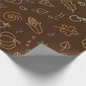 Papier Cadeau Motif d'automne (Coin)