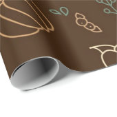 Papier Cadeau Motif d'automne (Coin rond)