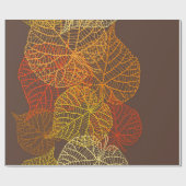 Papier Cadeau Motif d'automne (Plat)