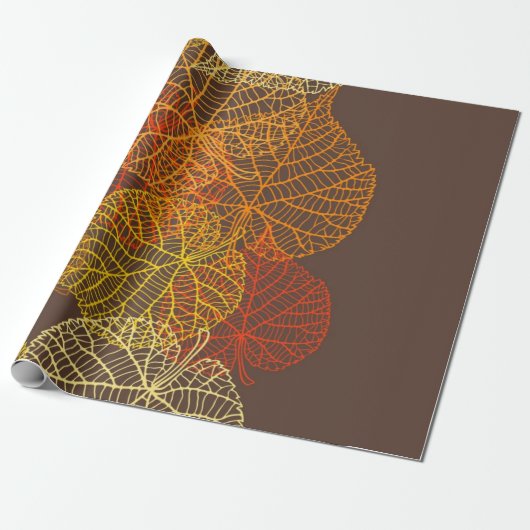 Papier Cadeau Motif d'automne (Déroulé)