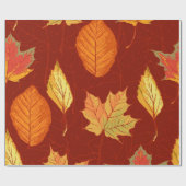 Papier Cadeau Motif d'automne (Plat)