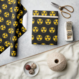 Papier Cadeau Motif d'avertissement de radioactivité