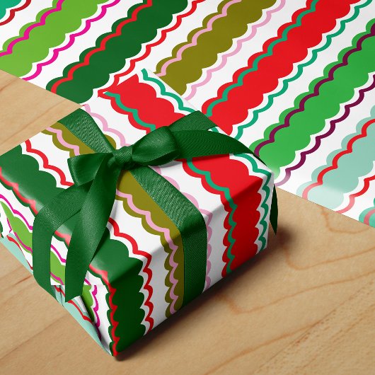 Papier Cadeau Motif de à bascule rose et vert