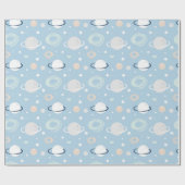 Papier Cadeau Motif de Baby shower Planète Univers (Plat)