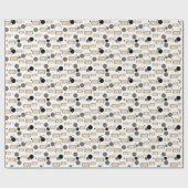 Papier Cadeau Motif de balise et de points Gold "Class Of" (Plat)