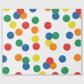 Papier Cadeau Motif de balle coloré (Plat)