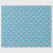 Papier Cadeau Motif de balle de football (Plat)