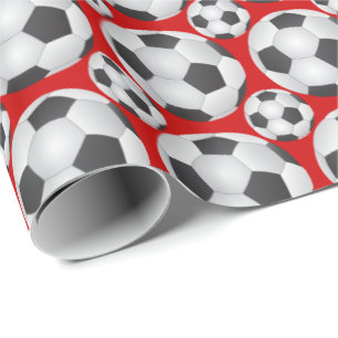 Papier Cadeau Motif de balle de football