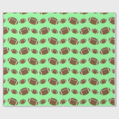 Papier Cadeau Motif de balles vert clair (Plat)