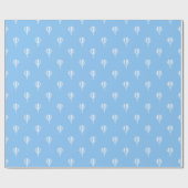 Papier Cadeau Motif de ballon à air chaud bleu (Plat)