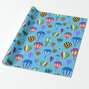 Papier Cadeau Motif De Ballons À Air Chaud Colorés Images