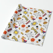 Papier Cadeau Motif de bande dessinée (Déroulé)
