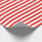 Papier Cadeau Motif de bande rouge classique (Coin)