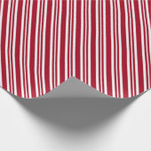 Papier Cadeau Motif de bande rouge et blanc diagonale (Coin)