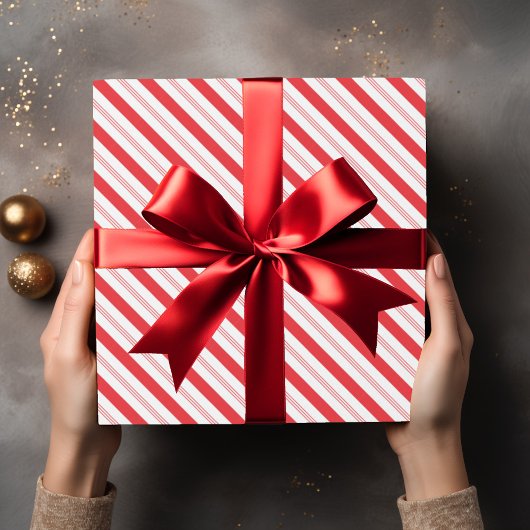 Papier Cadeau Motif de bande sucre de canne