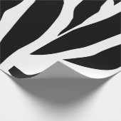 Papier Cadeau Motif de bandes d'impression Zebra (Coin)