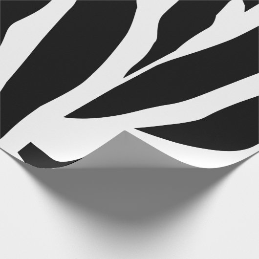 Papier Cadeau Motif de bandes d'impression Zebra (Coin)