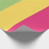 Papier Cadeau Motif de bandes rétro rayées (Coin)