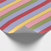 Papier Cadeau Motif de bandes verticales colorées