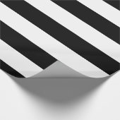Papier Cadeau Motif de bandes XL en noir et blanc (Coin)