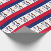 Papier Cadeau Motif De Bannière De L'Iowa (Coin)