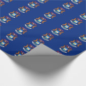 Papier Cadeau Motif De Bannière Du Michigan (Coin)