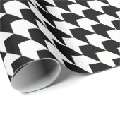 Papier Cadeau Motif de base noir classique (Coin rond)