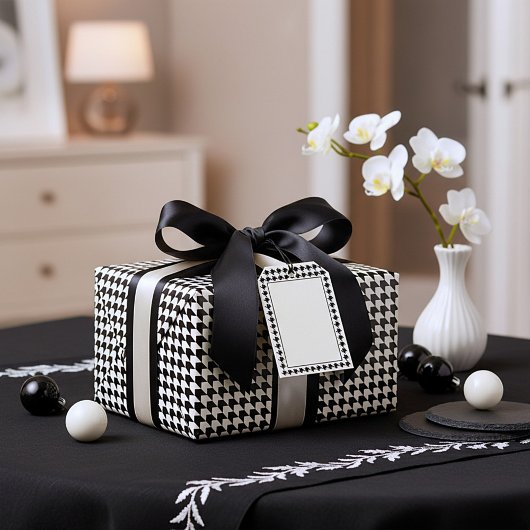 Papier Cadeau Motif de base noir classique