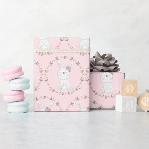 Papier Cadeau Motif de bébé lapin Baby Shower