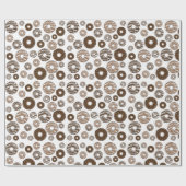 Papier Cadeau Motif de beignes, beignets de chocolat, beignets d (Plat)