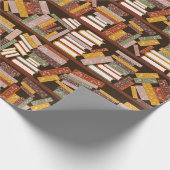 Papier Cadeau Motif de bibliothèque (Coin)