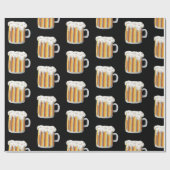 Papier Cadeau Motif de bières mignonnes (Plat)