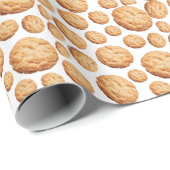 Papier Cadeau Motif de biscuit à la noix de coco (Coin rond)