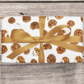 Papier Cadeau Motif de biscuits au chocolat d'aquarelle