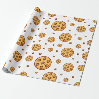 Papier Cadeau Motif de biscuits aux pépites de chocolat sans cou