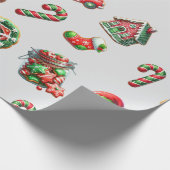Papier Cadeau Motif de biscuits de Noël (Coin)