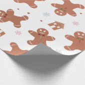 Papier Cadeau Motif de biscuits de pain d'épices (Coin)