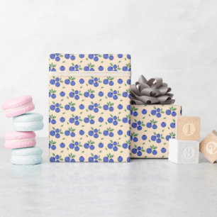 Papier Cadeau Motif de bleuets doux