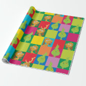 Papier Cadeau Motif de bloc de couleur couleur petit pouce (Déroulé)