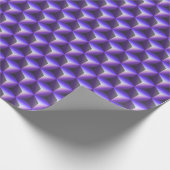 Papier Cadeau Motif de bloc de cube violet abstrait (Coin)
