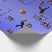 Papier Cadeau Motif de Blue Basketball, (Coin)