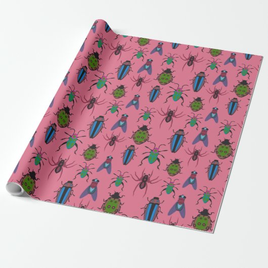 Papier Cadeau Motif de bogues cool (Déroulé)